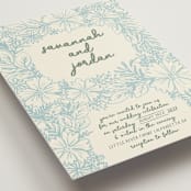"Bloom" - Wedding Invitations in Waterfall by Kelly Watkins - Detail