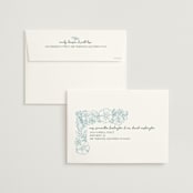 "Bloom" - Wedding Invitations in Waterfall by Kelly Watkins - FREE Recipient Addressing