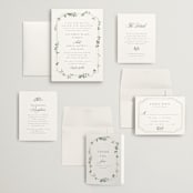 "Wistful" - Wedding Invitations in Mist by Everett Paper Goods - Invitation Suite