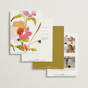 "colorwash floral" - Wedding Invitations in Blossom by Angela Marzuki - Back of Card Options