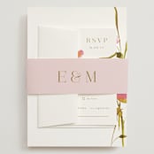 "colorwash floral" - Wedding Invitations in Blossom by Angela Marzuki - Assembled with Belly Band