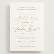 "Luxe script" - Wedding Invitations in Pearl by Hooray Creative - Front