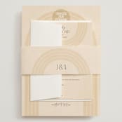 "Chuppah Arch" - Wedding Invitations in Desert Sun by Laura Bolter - Assembled with Belly Band