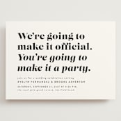 "Make it official" - Wedding Invitations in Panda by Lea Delaveris - Front