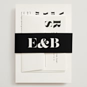 "Make it official" - Wedding Invitations in Panda by Lea Delaveris - Assembled with Belly Band
