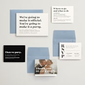 "Make it official" - Wedding Invitations in Panda by Lea Delaveris - Invitation Suite