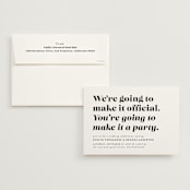 "Make it official" - Wedding Invitations in Panda by Lea Delaveris - Invitation with Envelope