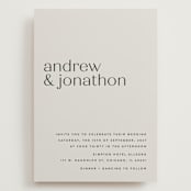 "Align" - Wedding Invitations in Linen by JoAnn Jinks - Front