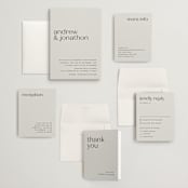 "Align" - Wedding Invitations in Linen by JoAnn Jinks - Invitation Suite