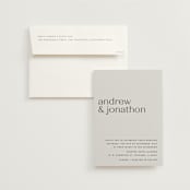 "Align" - Wedding Invitations in Linen by JoAnn Jinks - Invitation with Envelope
