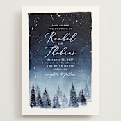 "Let it Snow" - Wedding Invitations in Celestial by Anastasia Makarova - Front