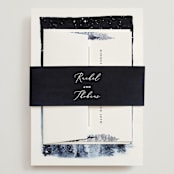 "Let it Snow" - Wedding Invitations in Celestial by Anastasia Makarova - Assembled with Belly Band