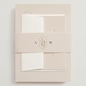 "Everlasting" - Wedding Invitations in Latte by Jennifer Postorino - Assembled with Belly Band