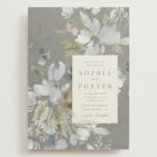"Spring Dash" - Wedding Invitations in Pewter by Grace Kreinbrink - Front