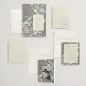 "Spring Dash" - Wedding Invitations in Pewter by Grace Kreinbrink - Invitation Suite