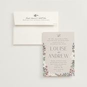 "Illuminated Storybook" - Wedding Invitations in Linen by Alethea and Ruth - Invitation with Envelope