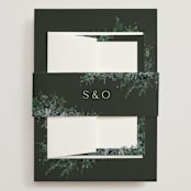 "Juniper" - Wedding Invitations in Emerald by Kate Ahn - Assembled with Belly Band