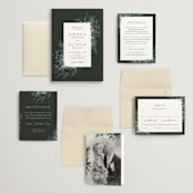 "Juniper" - Wedding Invitations in Emerald by Kate Ahn - Invitation Suite