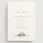 "Rustic Barn" - Wedding Invitations in Fawn by AK Graphics - Front