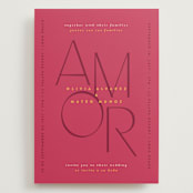 "Amor" - Wedding Invitations in Caliente by Owl and Toad - Front