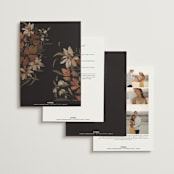"Fall Garden Bouquet" - Wedding Invitations in Rust by Grace Kreinbrink - Back of Card Options