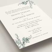 "Fresh Sage" - Wedding Invitations in Olive by Christie Kelly - Detail