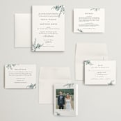 "Fresh Sage" - Wedding Invitations in Olive by Christie Kelly - Invitation Suite