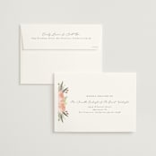"Peony Wreath" - Wedding Invitations in Peach by Joanna Griffin - FREE Recipient Addressing