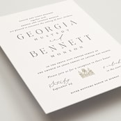 "City Center" - Wedding Invitations in Cotton by Erin L. Wilson - Detail