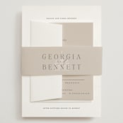 "City Center" - Wedding Invitations in Cotton by Erin L. Wilson - Assembled with Belly Band