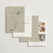 "Linen and Cloth" - Wedding Invitations in Almond by Peony Rose Design - Back of Card Options