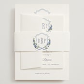 "Lavender" - Wedding Invitations in Tuscany by Claudia Orengo - Assembled with Belly Band