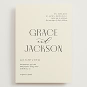 "Commonwealth" - Wedding Invitations in Ecru by That Girl Press - Front
