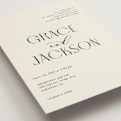 "Commonwealth" - Wedding Invitations in Ecru by That Girl Press - Detail