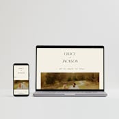 "Commonwealth" - Wedding Invitations in Ecru by That Girl Press - FREE Wedding Website