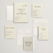 "Commonwealth" - Wedding Invitations in Ecru by That Girl Press - Invitation Suite