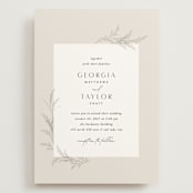 "Etched Frame" - Wedding Invitations in Eggshell by Robert and Stella - Front
