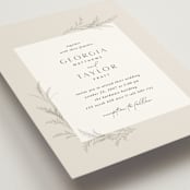 "Etched Frame" - Wedding Invitations in Eggshell by Robert and Stella - Detail