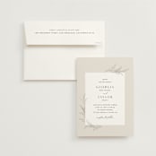 "Etched Frame" - Wedding Invitations in Eggshell by Robert and Stella - Invitation with Envelope