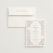 "Delicate Garden" - Wedding Invitations in Wildflower by Ashley DeMeyere - Invitation with Envelope