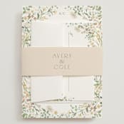 "Avery" - Wedding Invitations in Lemongrass by Jennifer Wick - Assembled with Belly Band