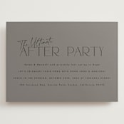 "The Ultimate After Party" - Wedding Invitations in Fog by Becky Nimoy - Front