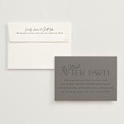 "The Ultimate After Party" - Wedding Invitations in Fog by Becky Nimoy - Invitation with Envelope