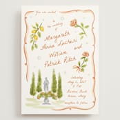"Giardino" - Wedding Invitations in Flame by Pati Cascino - Front