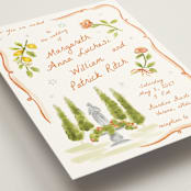 "Giardino" - Wedding Invitations in Flame by Pati Cascino - Detail