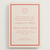 "Racquet" - Wedding Invitations in Verona Sunset by Megan Davis - Front