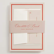 "Racquet" - Wedding Invitations in Verona Sunset by Megan Davis - Assembled with Belly Band