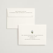 "Blockprint" - Wedding Invitations in Almond by Olivia Kanaley Inman - FREE Recipient Addressing