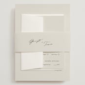 "kinkaid" - Wedding Invitations in Ivory by Carolyn Nicks - Assembled with Belly Band