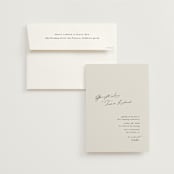 "kinkaid" - Wedding Invitations in Ivory by Carolyn Nicks - Invitation with Envelope